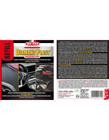 Diamant Plast Dressing Pro Refill 4500ml Lucida plastiche auto Mafra Shop
