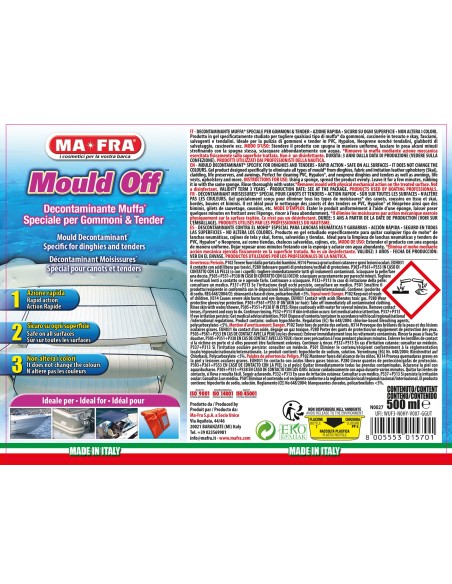 Mould Off 500ml decontaminante muffa pulizia di gommoni e tender | Mafra Shop