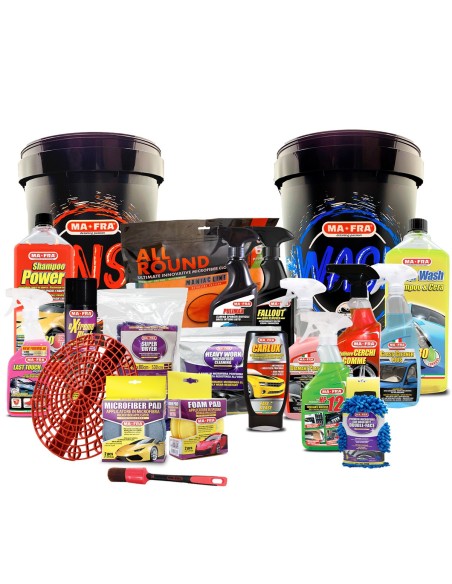 Kit Completo Lavaggio Auto Esterno e Interno | I migliori prodotti Mafra per prenderti cura della tua auto| Mafra