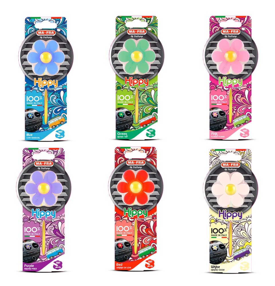 Hippy Bouquet, 6 profumatori per abitacolo e interni auto sempre profumato.