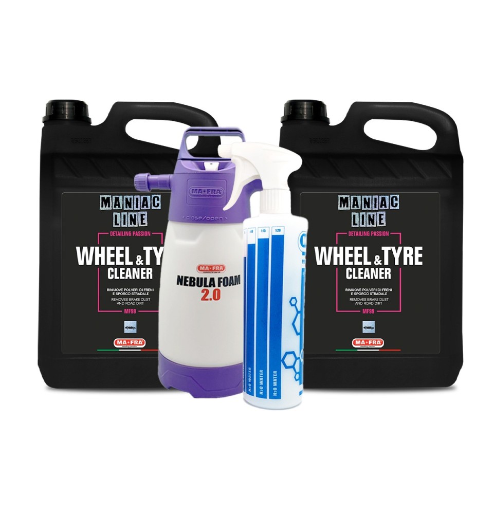Kit Pulizia Cerchi Auto Maniac Line Maxi Formato Maxi Risparmio