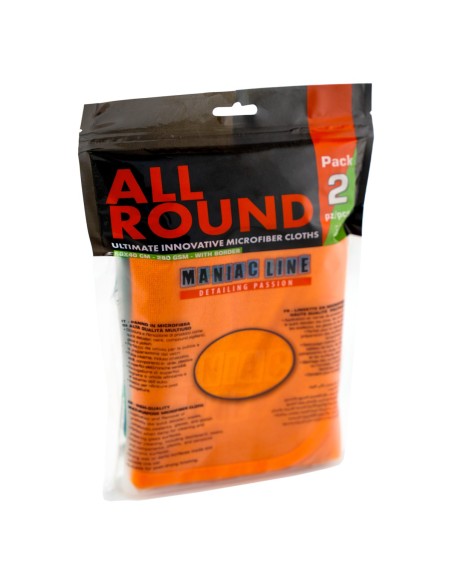 All Round panni microfibra pulizia superfici auto Maniac Line
