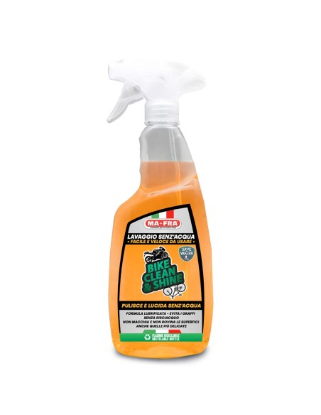 Bike Clean & Shine Mafra lavaggio waterless a secco senz'acqua di moto e bici